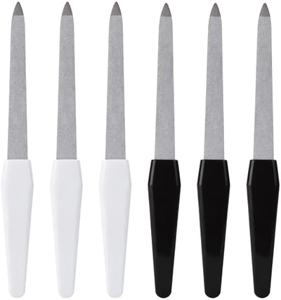 Dailygoods- Nagelvijlset 6-delig - Professionele Metalen Nagelvijlen - Natuurlijke Nagels - Manicure/Pedicure - 15,4 cm Lengte - Dubbelzijdig