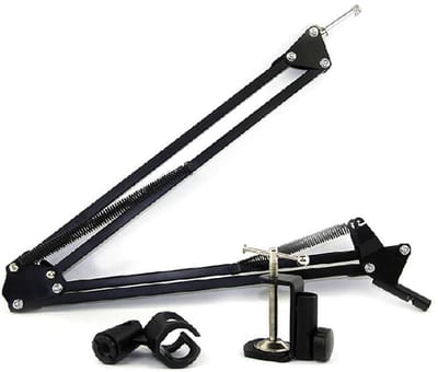 Dailygoods- Microfoonarm Verstelbaar - Microfoonstandaard Bureau - Microfoonstandaard Tafel - Schaararmstandaard - Stalen Frame - Duurzaam en Flexibel