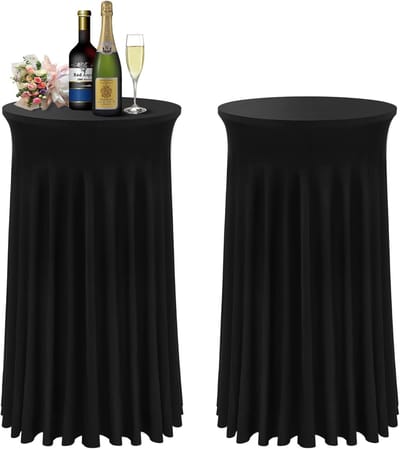 Cocktailtafelhoezen 2 stuks - 24" x 43" witte hoes voor hoge tafels