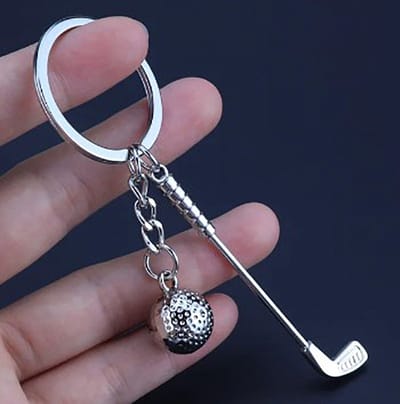 Actie4you® - Sport Sleutelhanger – Zilverkleurig – Sportsieraad – Sleutelhanger – Golf