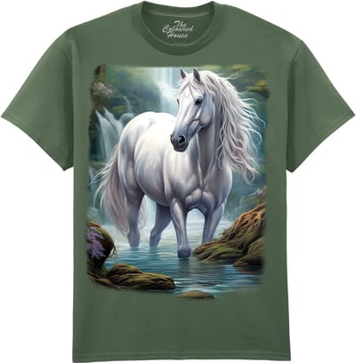 Paard Mystic White Horse The Coloured House T-shirt XXL