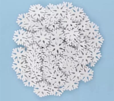 Akyol - kerstversiering - sneeuwvlok - wit - versiering - kerststukjes maken - kerststukje - mini sneeuwvlokjes - 50 stuks - feestdagen - decoratie - kerstversiering - kerst decoratie - tafel decoratie kerst - kerst - kerst ornament