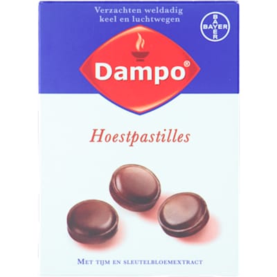 Dampo Hoest pastilles - Verzachten de keel en luchtwegen - Natuurlijke ingrediënten - Met Tijm smaak - Vanaf 6 jaar - 24 pastilles