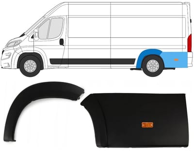 Set sierlijsten achter wielkast met lamp voor Fiat Ducato 2018- / Links