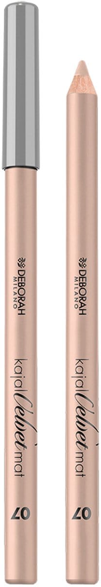 Deborah Milano Velvet Mat Kajal Eyepencil 07 Butter – Zacht Kajal Oogpotlood – Intense, Matte Pigmentatie – Langhoudende & Diepe Kleur – Met Precision‑punt – Ideaal Voor Waterlijn & Smokey Eye Look – Makkelijk Blendbaar