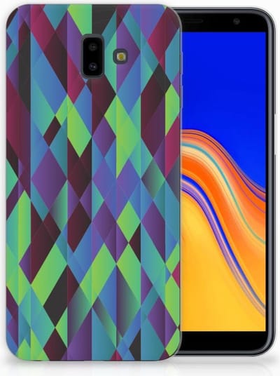 Samsung Galaxy J6 Plus (2018) TPU Hoesje Abstract Green Blue