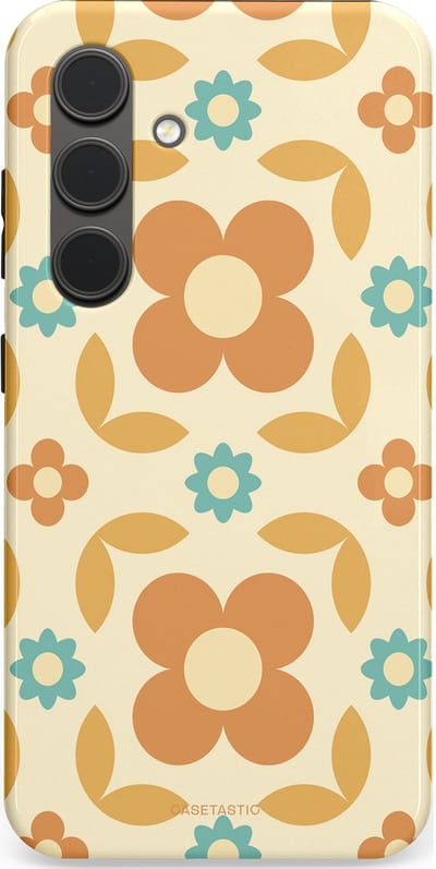 Casetastic hoesje geschikt voor Samsung Galaxy S24 - Dubbellaagse bescherming - Retro verlangen - Fashion Case - Crème Perzik Goud
