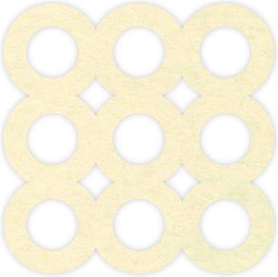 Ring vilt onderzetters - Creme - 6 stuks - 10 x 10 cm - Tafeldecoratie - Glas onderzetter - Cadeau - Woondecoratie - Woonkamer - Tafelbescherming - Onderzetters Voor Glazen - Keukenbenodigdheden - Woonaccessoires - Tafelaccessoires