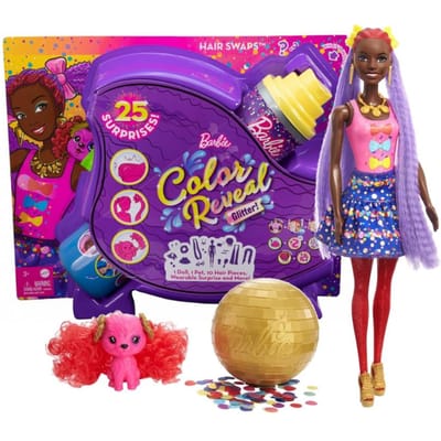 Lalka BARBIE COLOR REVEAL Imprezowe stylizacje Fioletowa