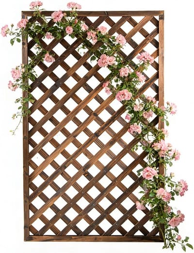 Houten Hekpaneel - Tuinscherm Klimplant - Tuin Decoratie - Hoge Temperatuur Carbonisatie - 30 x 200 cm - Natuurlijk Hout