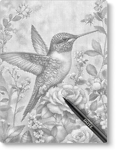 Vintage Kolibrie | Dot painting | 30x40cm | Dot painting | Oh My Dotz | Dots stippen | Diamond painting & Schilderen op nummer alternatief | Happy hobby
