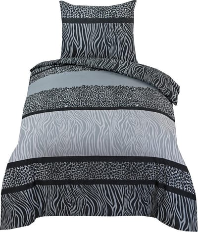 Husch Dekbedovertrek - Leo - 140x200/220 - Panterprint - Zwart