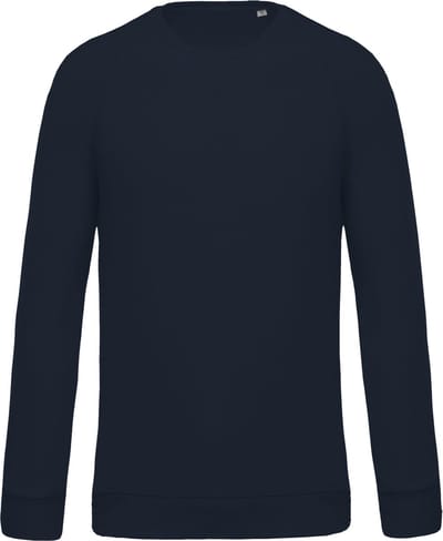 Biologische herensweater met ronde hals Kariban Donkerblauw - S