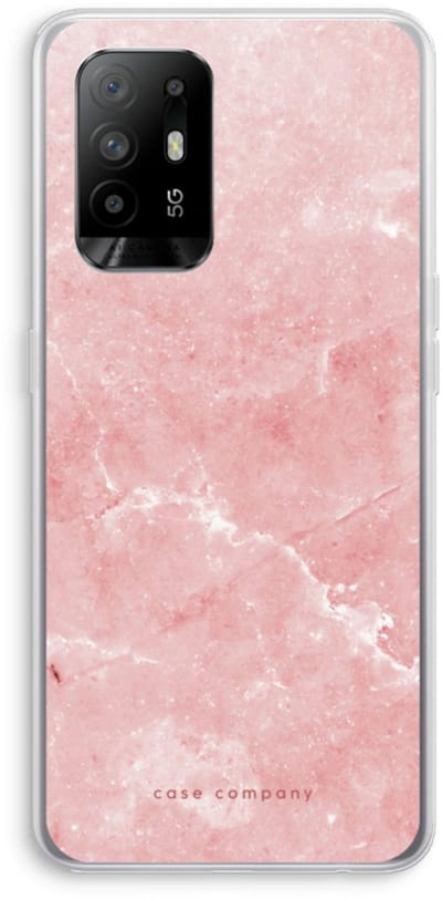 Case Company® - Hoesje geschikt voor Oppo A94 5G hoesje - Roze marmer - Soft Cover Telefoonhoesje - Bescherming aan alle Kanten en Schermrand