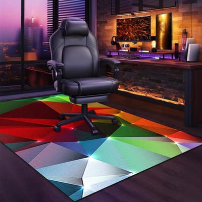 Bureauonderlegger - Stoelmat - Vloer Beschermen - Antislip Onderkant - 160 x 180 cm - Zwart