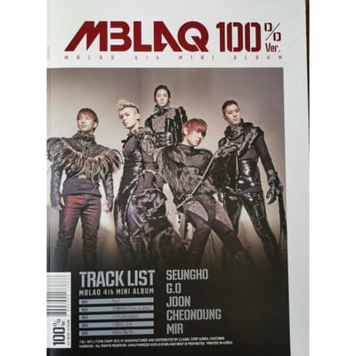CD MBLAQ - MBLAQ / '100% Ver'-4e Mini-album ( CMCC9859 CJ E&M 2012 Zuid-Korea K-Pop Gebruikt gray
