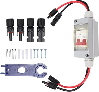 Stroomonderbreker 2P DC 500V 32A voor Fotovoltaïsch Zonnepaneel Systeem met Overspanningsbeveiliging