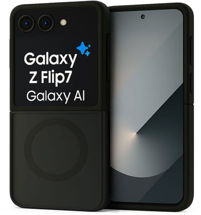 Hoesje geschikt voor Samsung Galaxy Z Flip 7 - Geschikt voor Magsafe - Shock Proof Case – Mat Zwart