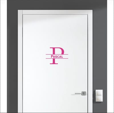 Deursticker Met Naam -  Pascal - Roze