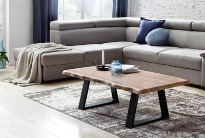 Salontafel Hout - Boomstam Tafel - Woonkamer Inrichten - Handgemaakt Uniek - 115cm Breed - Acacia
