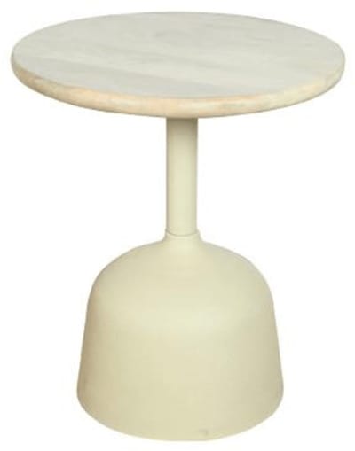 Tower Living Bijzettafel Elba Gebroken Wit Rond 40 Sm