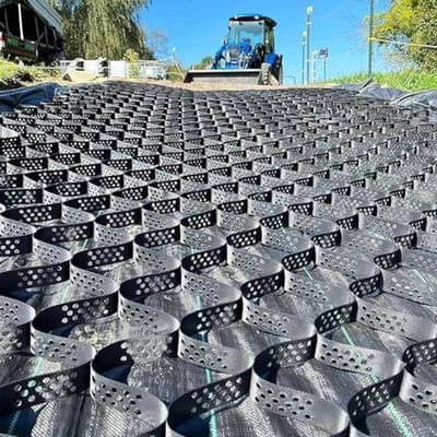 Grondstabilisatie Raster - Grindmat Bodem - Oprit Versterken - Milieuvriendelijk HDPE - 40x40cm - Zwart