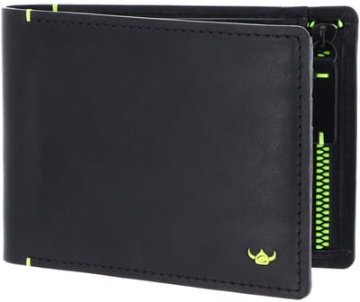 Golden Head Leren portemonnee Neon RFID Protect Scheintasche mit RV-Münzfach 1139 Schwarz zwart
