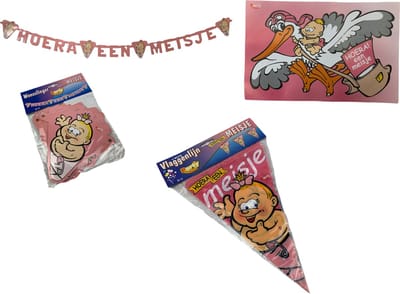 Meisjes Geboorte Versiering Pakket - It's a Girl - Hoera een Meisje
