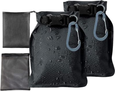 Zeephoezen - 2 stuks - Waterdichte zeepzakjes met netzak - Multifunctioneel voor reizen, camping en buiten - Lekvrij