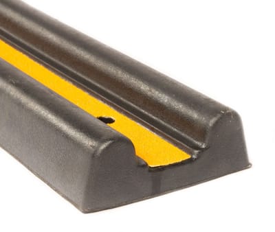 Rubbermagazijn - Volrubber muurbeschermer - LxBxH=1000x150x48mm - Parkeerstopper - Parkeerplaats bescherming - Stootblok