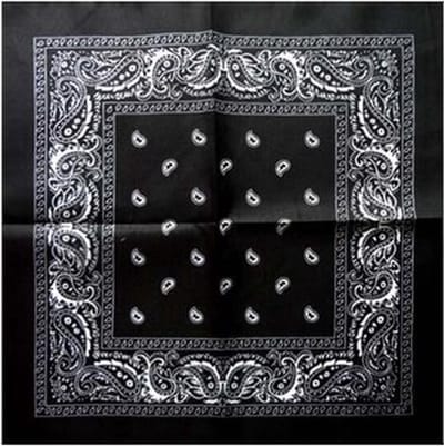 CHPN - Bandana - Boerenzakdoek - Shawltje - Paisleyprint - 54/54CM - Zwart - Zakdoek - Carnaval - Accessoire