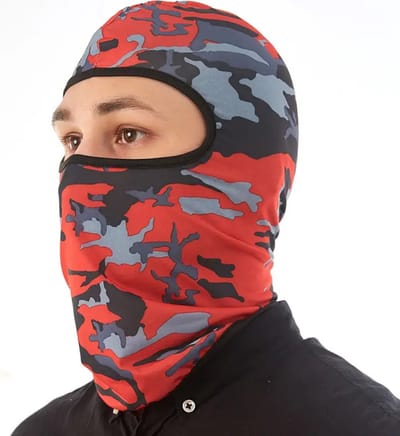 Livano Winter Masker - Balaclava - Ski Mask - Ski Masker - Bivakmuts - Full Face Mask - Camouflage Rood