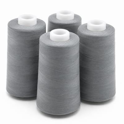 Polyester Overlockgaren – 4 Cones × 2700 m – Totaal 10.800 m – Grijs 233
