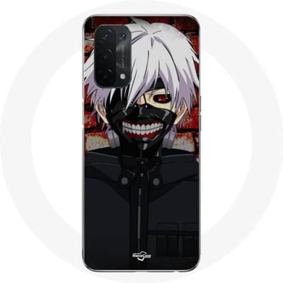 Hoesje - Maniacase - Oppo A54 5G - Anime Tokyo Ghoul Kaneki ken - Flexibel - Zwart