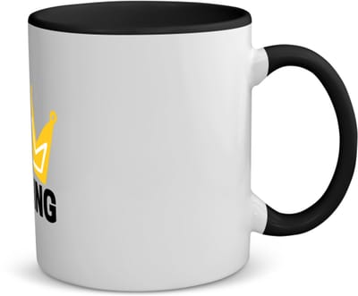 Akyol - her king koffiemok - theemok - zwart - Verjaardag - haar - hem - grappige tekst - 350 ML inhoud