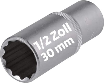 Dopsleutel Opzetstuk - Gereedschap Opzet - Reparaties Uitvoeren - Extra Lange Uitvoering - 30 mm 1/2 inch - Chroom