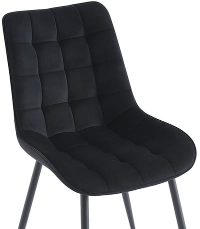 Vente-unique Set tafel EVAELA + 4 stoelen OLLUA - Wit en zwart