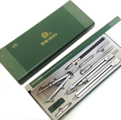 Tekengereedschap Set - Wiskunde Kompas - Nauwkeurig Tekenen - 9-delige Kit - Studenten Benodigdheden - A