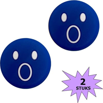 Fako Bijoux® - Tennisdemper - Tennis Demper - Emoji - Verbaasd Blauw - 2 Stuks