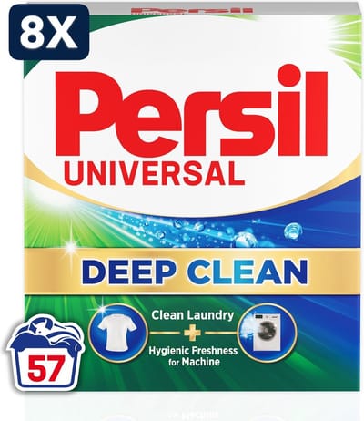 8 x Persil Waspoeder - Wasmiddel - Witte Was - Grootverpakking - 57 Wasbeurten
