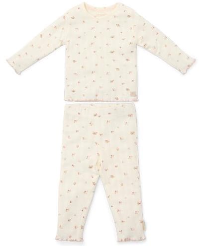 Little Dutch Pyjama - Maat 74/80 - Pyjama kinderen Meisjes - Wit - Fairy Garden Night Fairy Blossom