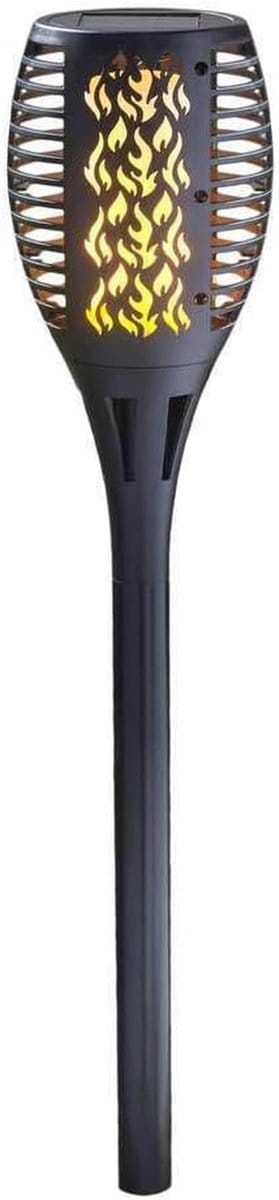 Tuinlamp Fakkel - Vlamlicht Solar - Sfeerverlichting Tuin - CoolFlame Technologie - 20 cm - Zwart
