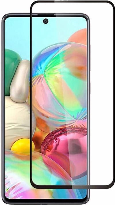 Screenprotector Geschikt voor Samsung Galaxy A51 full cover Screenprotector Tempered Glass - Zwart
