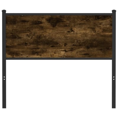 vidaXL Vervangend hoofdbord 107 cm bewerkt hout en staal gerookt eikenkleurig