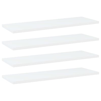 vidaXL - Wandschappen - 4 - st - 60x20x1,5 - cm - bewerkt - hout - wit