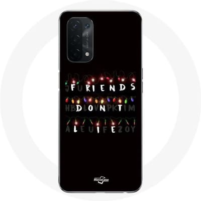 Coque pour Oppo A54 5G - MANIACASE - Stranger Things - Noir - Souple - Joyeux Noël