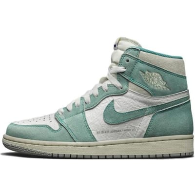 Air Jordan 1 Retro High OG Turbo Green Heren Sneakers Wit-Licht-Rookgrijs-Zeil 555088-311 45.5