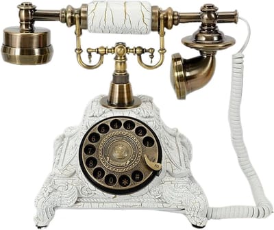Ouderwetse Vaste Telefoon - Klassiek Decor - Huis Decoratie - Met Metalen Bel - 500 Gram - One Color