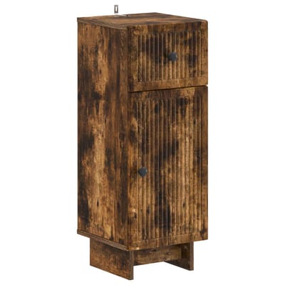 vidaXL - Badkamer - Opbergkast - EDE - Gerookt - eiken - 30 - x - 31 - x - 80 - cm