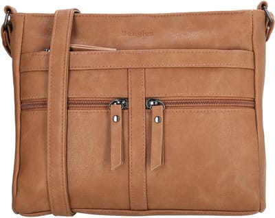 Beagles Majorca Crossbodytas - Schoudertas - Dames - Rits - Verstelbare Schouderband - Camel